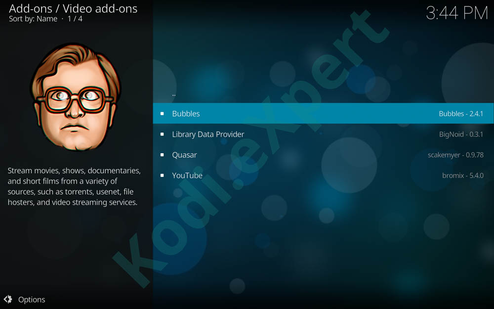 Bubbles addon Kodi step 15