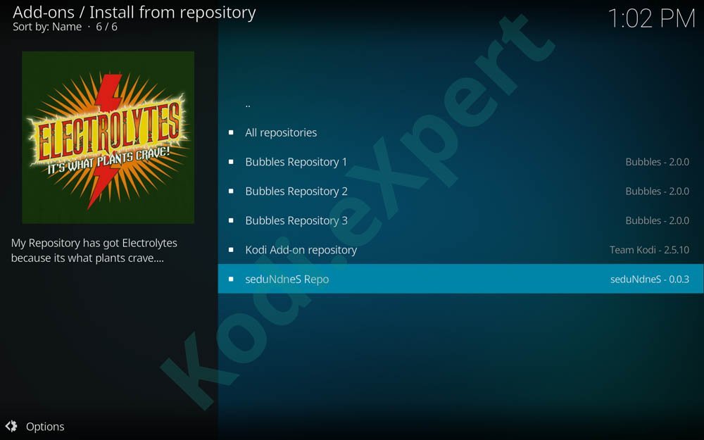 NotSure addon Kodi step 15