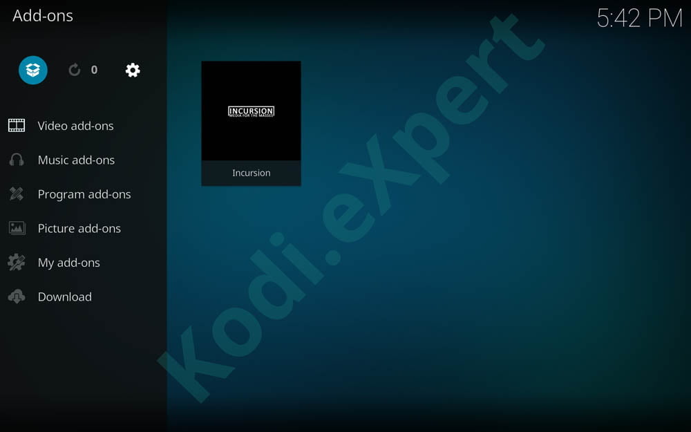 Kodi incursion Addon update 2.21