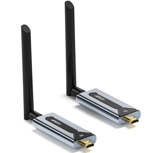 EDUP Wireless HDMI Transmitter and Receiver Kit, 492FT/150M Long Range 2.4G/5G Extender for PC/Laptop/HDTV/Projector/TV Box with Antenna, Plug and Play, No App/Bluetooth Required
