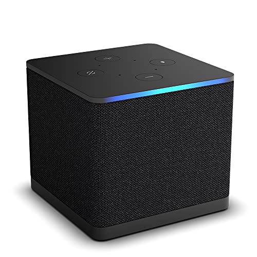 Certified Refurbished Fire TV Cube, Hands-free streaming device with Alexa, Wi-Fi 6E, 4K Ultra HD