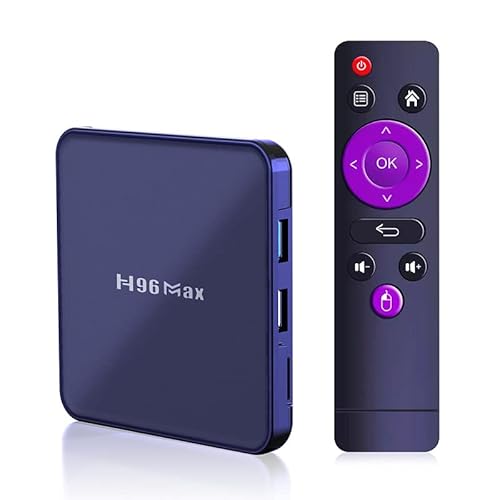 RGSBEBEHOU H96Max TV Box with RK3318 Processor and 4K Support TV Set-Top Box 5G tv Boxes for Moving (2GB+16GB)