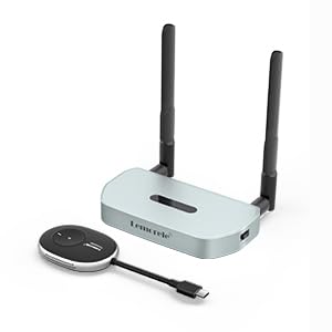 Lemorele Wireless HDMI Transmitter and Receiver USB C to HDMI Extender Kit 4K 2.4/5G 164ft Wireless USB C Transmitter Streaming Video, Audio to HDTV, Projector from MacBook, Surface, iPhone 15, Galaxy