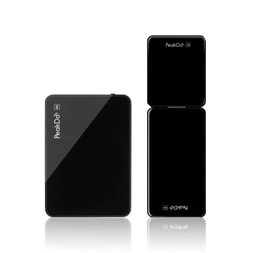 PeakDo Wireless HDMI Transmitter and Receiver 4K, Wireless HDMI Extender Kit, HDMI Wireless for Straming UHD Video/Audio from Laptop/PC/Game Console/Phone to Monitor/Projector/TV(No Latency, 100ft)