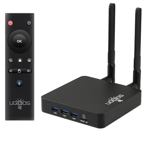 Ugoos AM8 PRO 8K Ultra HD Android TV Box Amlogic S928X-J Android 11.0 LPDDR4 8GB RAM 64GB ROM WiFi6E 1000M LAN BT5.3 USB3.0 Support AV1 H.265 8K 60fps VP9 HDR Box