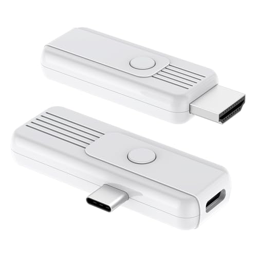 Wireless HDMI Transmitter and Receiver, Upgrade Type-C 3.1 Port Wireless Hdmi Plug & Play Portable 2.4G/5G for Streaming Video and Audio to HDTV/Projector/Monitor from Martphone/Tablet/Laptop