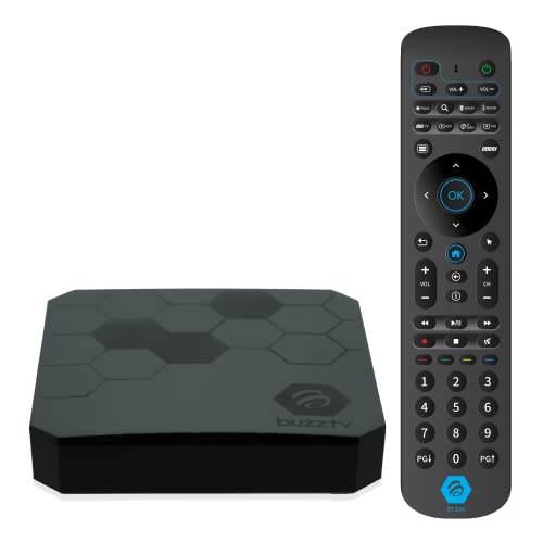BuzzTV The Classic Android 11 TV Box, Amlogic S905X4 Quad-Core 64-bit Cortex-A55 Processor, 4GB DDR4 RAM, 64GB eMMC Storage, 4K UHD Streaming