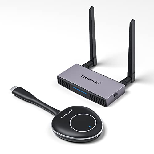 Lemorele Wireless HDMI Transmitter and Receiver, Video Transmitter Plug and Play for Ultra HD Streaming Video to HDTV, Projector, Monitor