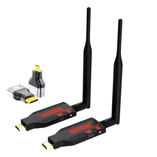 2024 Upgraded Wireless HDMI Transmitter and Receiver, 330FT/100M Plug & Play Portable 2.4G/5G Wireless HDMI Extender Kit for Desktop,PC,TV Box, PS5/4 to TV/Monitor/Projector