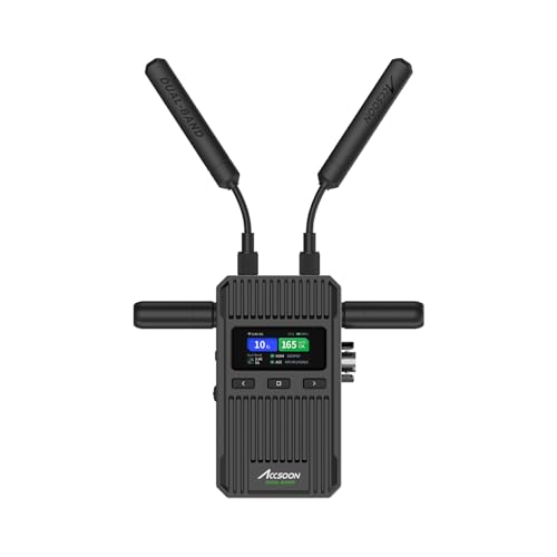 Accsoon CineView 2 SDI Receiver, Wireless Video Transmission System, 2.4Ghz+5Ghz Transmission, HDMI SDI Output, UVC Live Streaming, 50ms Latency, 1500ft/450m Range (Only Receiver)