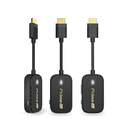 EZCast Pocket Prime Wireless HDMI Transmitter and Receiver Kit, Wirelessly Simultaneous Expansion of Dual Screens, Plug and Play, Over 165FT/50M for Laptops, PCs, Gaming Consoles, Cable Boxs.