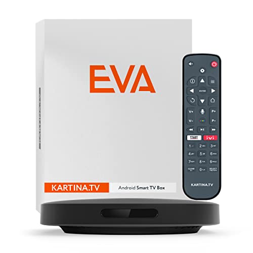 Kartina Eva IPTV Receiver from Kartina.TV DuneHD with Bluetooth Remote Control. 4K, WiFi, USB, Micro SD, Android TV, Kartina TV