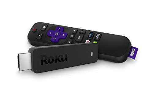 Roku Streaming Stick | Portable; Power-Packed Streaming Device with Voice Remote with Buttons for TV Power and Volume (2018)