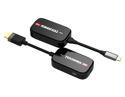 Jaspertronics™ Wireless HDMI Transmitter and Receiver, Extender for Streaming Video and Audio, AirLink Dongle HD Display Kit - Type C