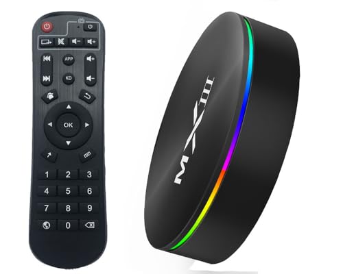 Android 11.0 TV Box 4GB RAM 64GB ROM TV Box MXIII Pro X4 Amlogic S905X4 64-bit Quad Core with Dual Wi-Fi 2.4G/5.0G, BT 4.0/ 3D Ultra HD 8K/ H.265/ 100M LAN/USB 3.0 Smart TV Box