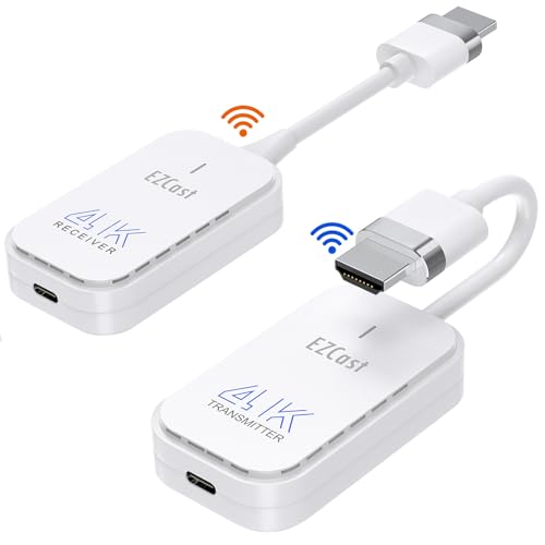Wireless HDMI Transmitter and Receiver 4K, ANGEET 1080P@120Hz Streaming Media Video/Audio Wireless HDMI Extender 5G from Laptop, PC, TV Box to Monitor, HDTV, 165FT/50M Wireless HDMI Transmission
