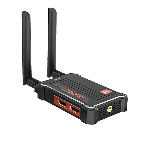 Only RX Wireless HDMI Transmitter and Receiver 4K, Wireless HDMI Extender kit,Streaming Media Video/Audio/File with LoopOut from PC/Laptop/Set-top Box/DSLR to Monitor/Projector/TV (Only RX)