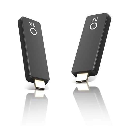 Wireless HDMI Transmitter and Receiver: Plug & Play No Internet Required HDMI Extender, Perfect for PC/Laptop/Camera/TV/Projector/Office/Home Theater (V5)