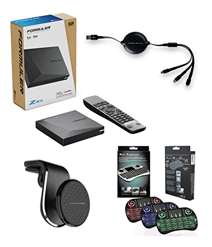 Formuler Z11 Pro 4K Android 11 Dual Band 5G Gigabit LAN 2GB Ram 16GB Storage with Premium IR1 Remote Control | Bonus 3 Color Keyboard | Bonus Car Mount| Bonus 3 in one Charger.