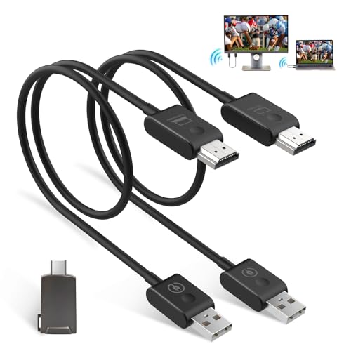 Moman Wireless HDMI Transmitter and Receiver CS6, 1080P HDMI Wireless Extender 50M/165FT 5G for Laptop PC Camera TV Box Projector for Streaming Video, Wireless HDMI Transmitter Receiver Extender