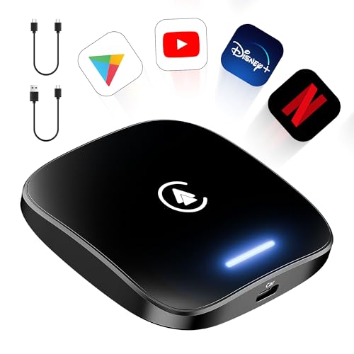 Wireless CarPlay Adapter, CarPlay Wireless Adapter for Car with Google/TF&SIM Card/Tiktok/NetfIix/YouTube, CarPlay Ai Box Perfect for Apple/Android CarPlay for Factory Wired CarPlay Cars from 2016