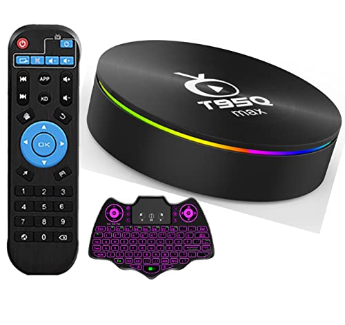 Amlogic Android 9.0 TV Box 4GB RAM 32GB ROM T95Q Android TV Boxes Quad-Core Amlogic S905X3 64bit Support 2.4/5G WiFi/H.265 BT 4.1 100M LAN