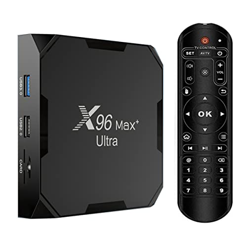 Sofobod Smart TV Box Android 11.0 S905X4 Quad Core ARM Cortex A55 CPU, 4GB RAM 32GB ROM, Ultra HD 4K HDR H.265 AV1 Decoding with Dual Band 2.4GHz/5GHz WiFi 100M Ethernet LAN BT 4.1 USB 3.0:X96 MAX+432