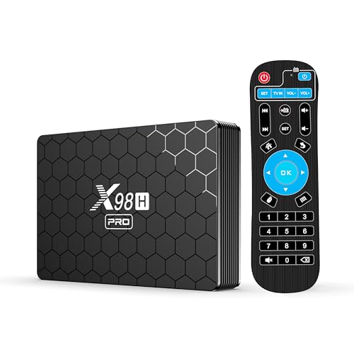 Xilibod Android 12 TV Box 4GB RAM 32GB ROM H618 Quad Core CPU G31 MP2 GPU 2.4G/5G WiFi Support BT Support HD in 100M DLAN Smart TV Box - Model No.: X98H PRO 4GB 32GB
