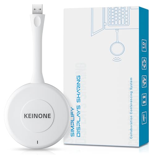 KEINONE Wireless USB Display Screen Projector, Tap for Smart Board, 4K Screen Mirroring Video & Audio Receiver Support