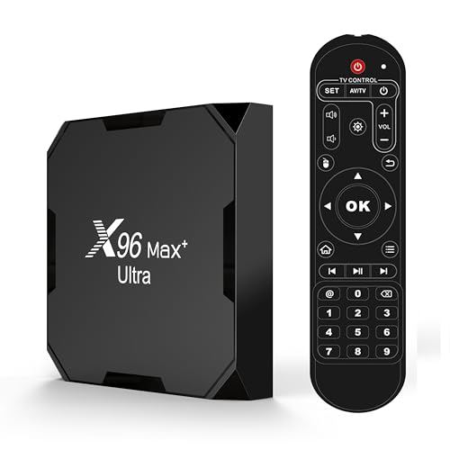 Xilibod Android 11 TV Box 4GB RAM 32GB ROM Amlogic S905X4 Quad Core ARM Cortex A55 CPU & ARM Mali-G31 MP2 GPU 2.4G/5G WiFi Support BT 100M DLAN Smart TV Box - Model No.: X96Max+ Ultra 4GB 32GB