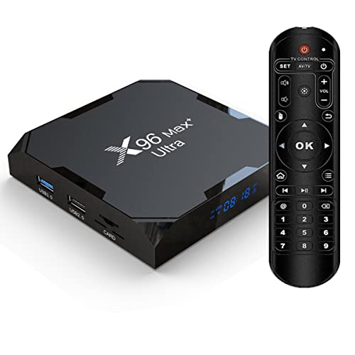 Sofobod Android11.0 Smart TV Box,Amlogic S905X4 64bit Quad Core Cortex A55 CPU, G31 MP2 GPU,4GB RAM 64GB ROM,USB 3.0,BT4.0, 2.4G/5G Dual Wi-Fi, 100M Ethernet, H.265 3D/4K/8K HDR:X96MAX+ Ultra 464