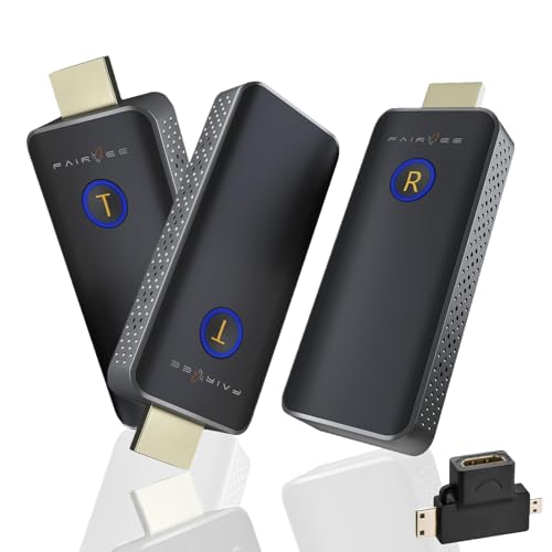Wireless HDMI - Two Transmitters and One Receiver, Plug and Play, Full HD 1080P HDMI Sender and Receiver,Streaming Extender Kit to Monitor from Laptop/PC/TV Box/Projector,Up to 16TX to 1RX,98ft Range