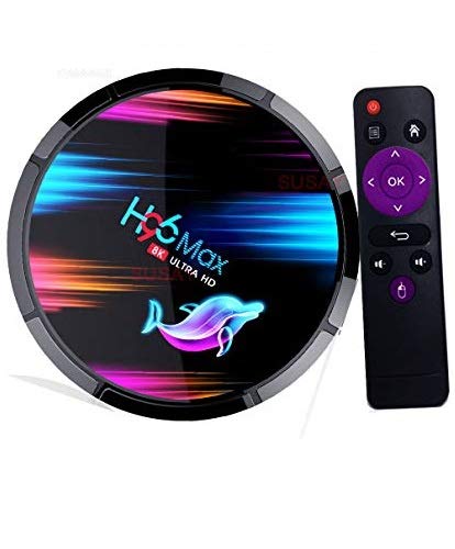Android 9.0 TV Box 4GB RAM 128GB ROM H96 Max TV Box Amlogic S905X3 64-bit Quad Core with Dual Wi-Fi 2.4G/5.0G, BT 4.0/ 3D Ultra HD 8K/ H.265/ 1000M LAN/USB 3.0 Smart TV Box