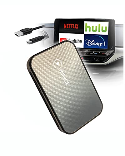 ONINCE Wireless CarPlay Adaper with Netflix, 4+64G CarPlay Box 2.0 Pro with YouTube Disney+, Work with Both iPhones and Android Phones, ONLY for 2016-2022 Cars with OEM Wired Apple CarPlay