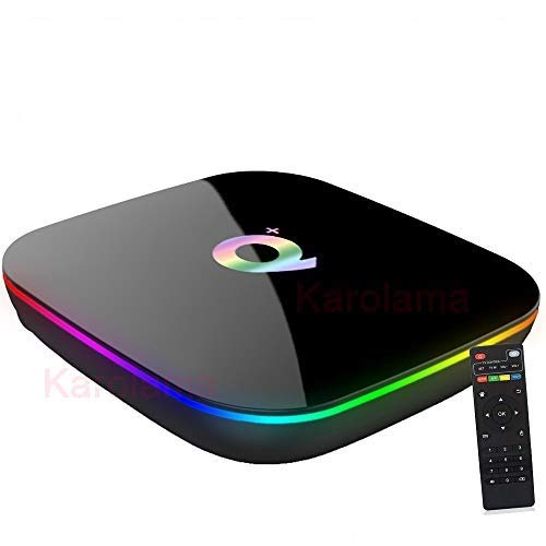 Android 10.0 TV Box with 4GB RAM 64GB ROM Q Box Quad Core Cortex-A53 QPLUS Android TV Box Supporting 4K2K