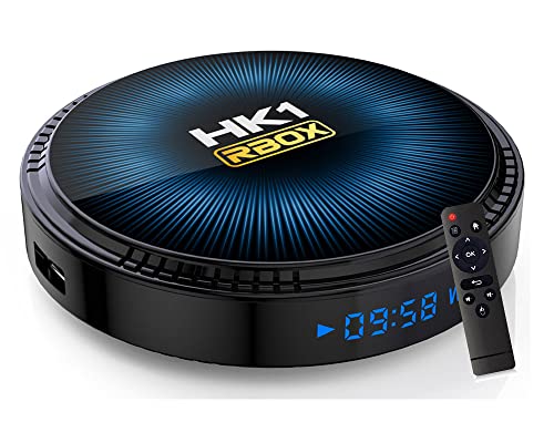 Android 11.0 TV Box 4GB RAM 64GB ROM TV Box HK1 Box Amlogic S905W2 64-bit Quad Core with Dual Wi-Fi 2.4G/5.0G, BT 4.0/ 3D Ultra HD 8K/ H.265/ 100M LAN Smart TV Box