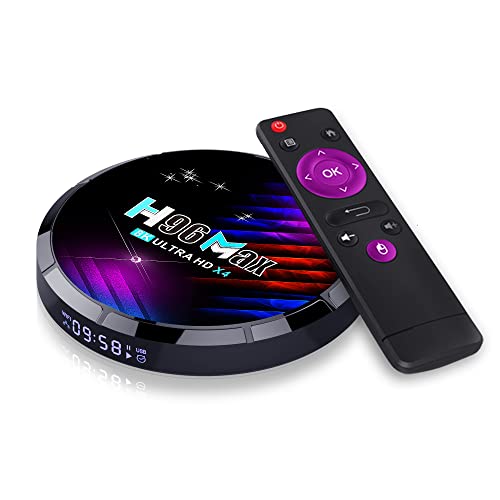 Android Tv Box 11.0 H96 Max X4 Amlogic S905X4 64-bit Quad Core 4GB Ram 32GB ROM USB 3.0 Bt 4.1 Ultra 8K HDR 2.4G 5.8G Dual Band WiFi 100M Ethernet