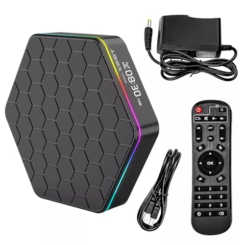 iMeshbean Android TV Box 12.0, 2024 Android TV Box 12.0 4GB 128GB Allwinner H618 Quad Core 6K TV Box with 2.4/5G Dual WiFi 6 3D UHD 6K H.265 Decoding BT5.0 Ethernet 100M Andriod Box TV