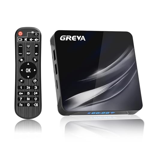 GREVA Android TV Box 11.0 Amlogic S905W2 Android Box 4GB RAM 64GB ROM with 2.4G/5G Dual WiFi and BT 5.0 Smart TV Box Support 1080P Ultra HDR 4K Streaming Media Player