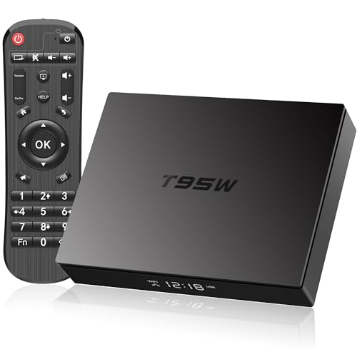Android Box Intelligent Controller T95W 11.0 4GB 32GB TV Box Support 4K Dual-WiFi 2.4G/5.0G Android TV Box S905W2 Chipset with HDR10 BT4.0 USB 2.0/3.0 3D Ethernet Smart Box