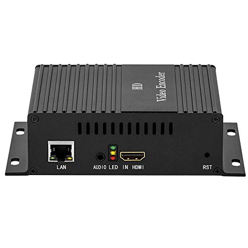 HaiweiTech H.264 HDMI MPEG-4 Live Streaming Encoder, Full HD 1080P IPTV Video Encoder Support HLS M3U8 FFMPEG VLC HTTP RTSP RTMP UDP for Live Broadcast on YouTube and Wowza(Portable)