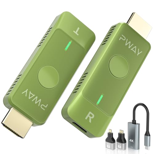 Smart Wireless HDMI Transmitter and Receiver, Wireless HDMI -1080P HD Output Wireless HDMI Extender Support 2.4/5GHz Dual Band Smart Handovers