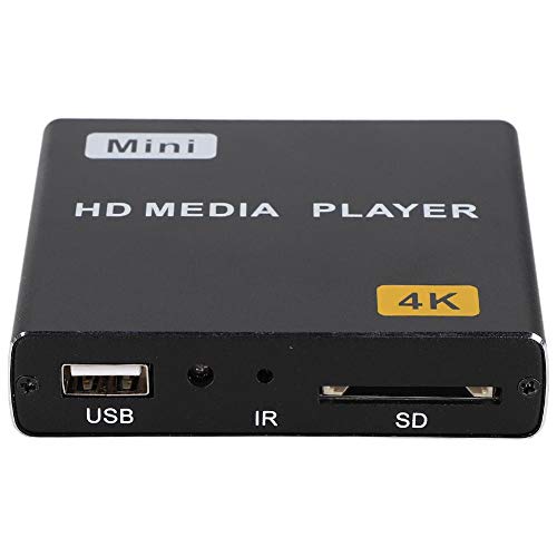 Digital Media Player, 4K Full-HD Digital Home Music Video Player /AV Output USB S/SPDIF Media Player Support TF Card with Remote Control, 100-240V.(us)