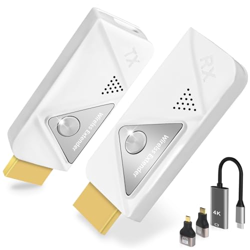 DOBVDLA Wireless HDMI Transmitter and Receiver, 1080P Output 2.4G/5G Plug&Play Wireless HDMI Extender Kit Portable for Streaming Video and Audio to Monitor from Laptop/PC/TV Box/Projector