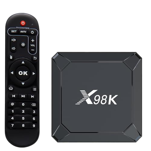 CHROX Android 12.0 TV Box 4GB RAM 32GB ROM TV Box X98K RK3528A 64-Bit Quad Core with Dual Wi-Fi 2.4G/5.0G, BT 4.0/ 3D Ultra HD 4K/ H.265 10M/100M LAN/USB 3.0 Smart TV Box,2gb+16gb