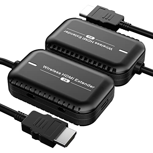 Wireless HDMI Extender, HDMI Wireless Transmitter and Receiver, Wireless HDMI 98FT/30M Kit for Streaming Video and Audio to HDTV/Projector/Monitor from Laptop/PC/Cable Box
