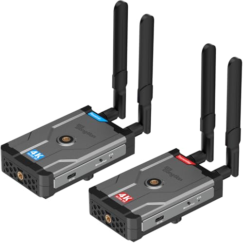 Wireless HDMI Transmitter and Receiver 4K, 492FT Range Plug&Play HDMI Extender Kit, 5G HDMI Video Transmission System 4K Full HD for Streaming from DSLR/Laptop/Netflix/YouTube to TV/Projector