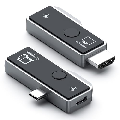 Wireless hdmi Transmitter and Receiver, hdmi Wireless Transmitter and Receiver,4K/5G/2.4G,Support Type-C 3.1 USBC Port Smartphone/Tablet/Laptop,Used to Transmit Video/Audio to HDTV/Projector/Monitor