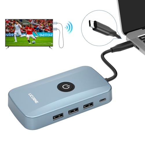 LICORNE Wireless HDMI Transmitter and Receiver 4K, 5G Wireless Portable Wireless HDMI Extender Kit for Streaming Video and Audio to Monitor from TV Box, PC, Laptop, Camera, Projector