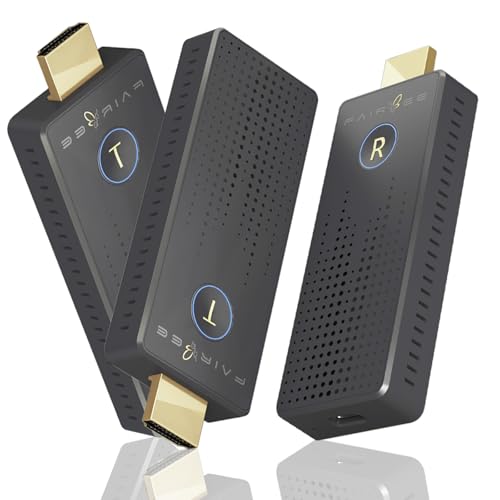 Wireless HDMI Transmitter and Receiver 4K,Wireless HDMI Extender Kit One Transmitter and Two Receiver,4K@30fps,Plug and Play, Up to 16TX to 1 RX,Stream Device from Computer/PC/laptop to HDTV/Projector